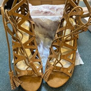 Jessica Simpson Kariba Lace-Up Suede Heels